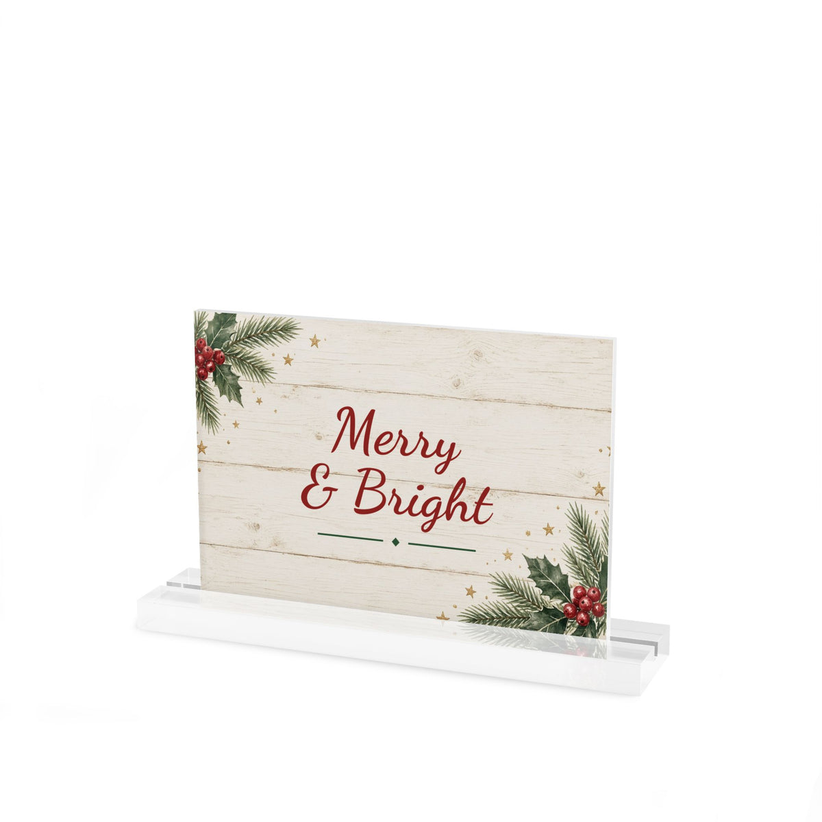 Merry & Bright Acrylic Sign