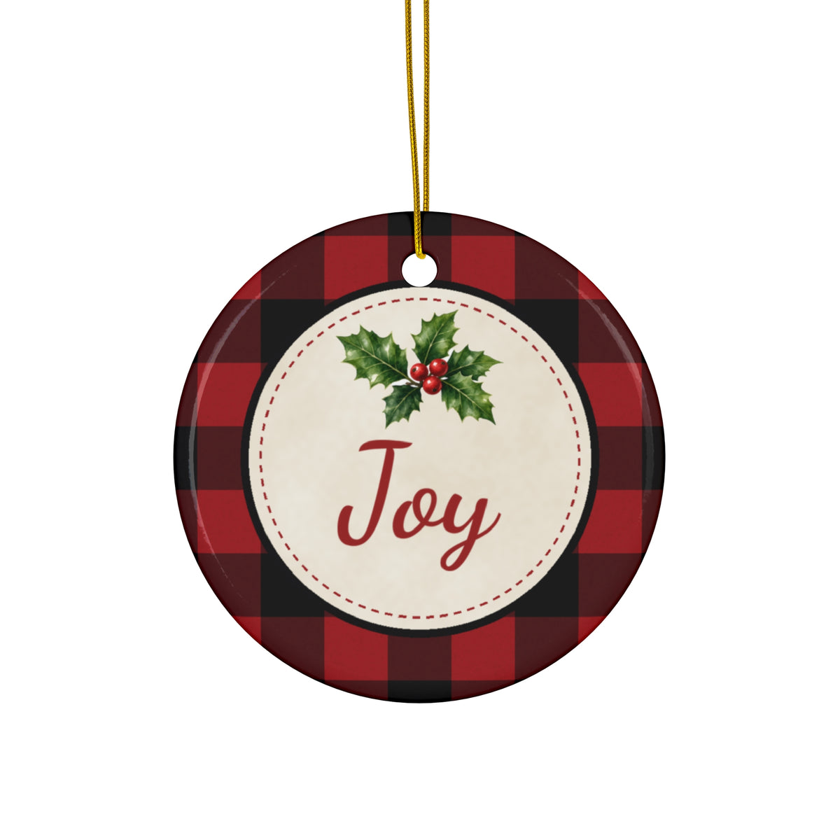 Buffalo Plaid Joy Ornament