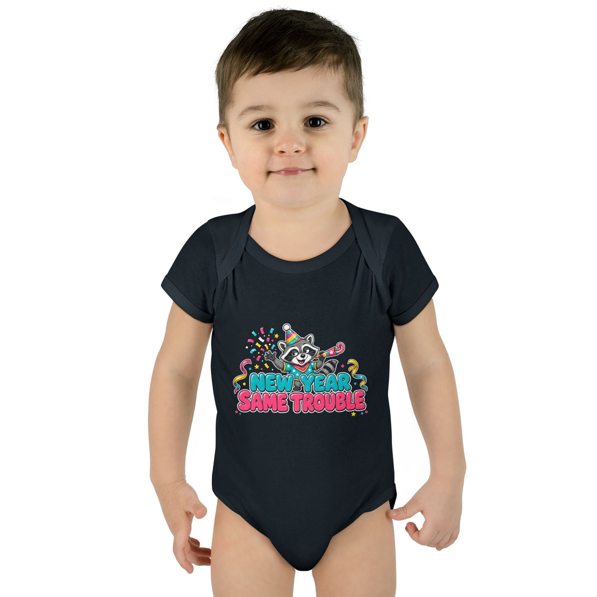 New Year Same Trouble Baby Onesie