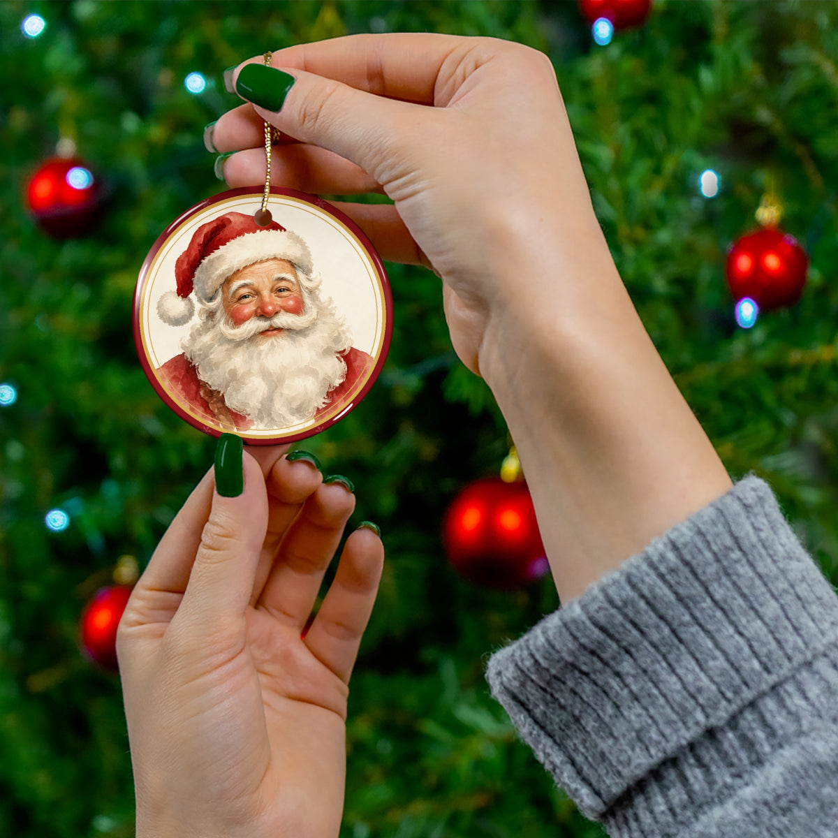 Vintage Santa Ornament