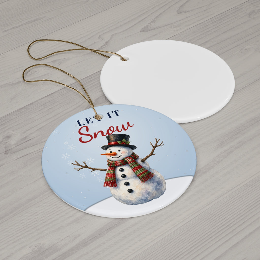 Let It Snow Snowman Ornament