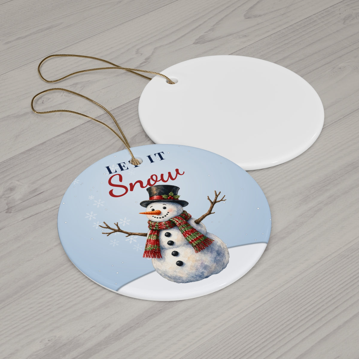 Let It Snow Snowman Ornament
