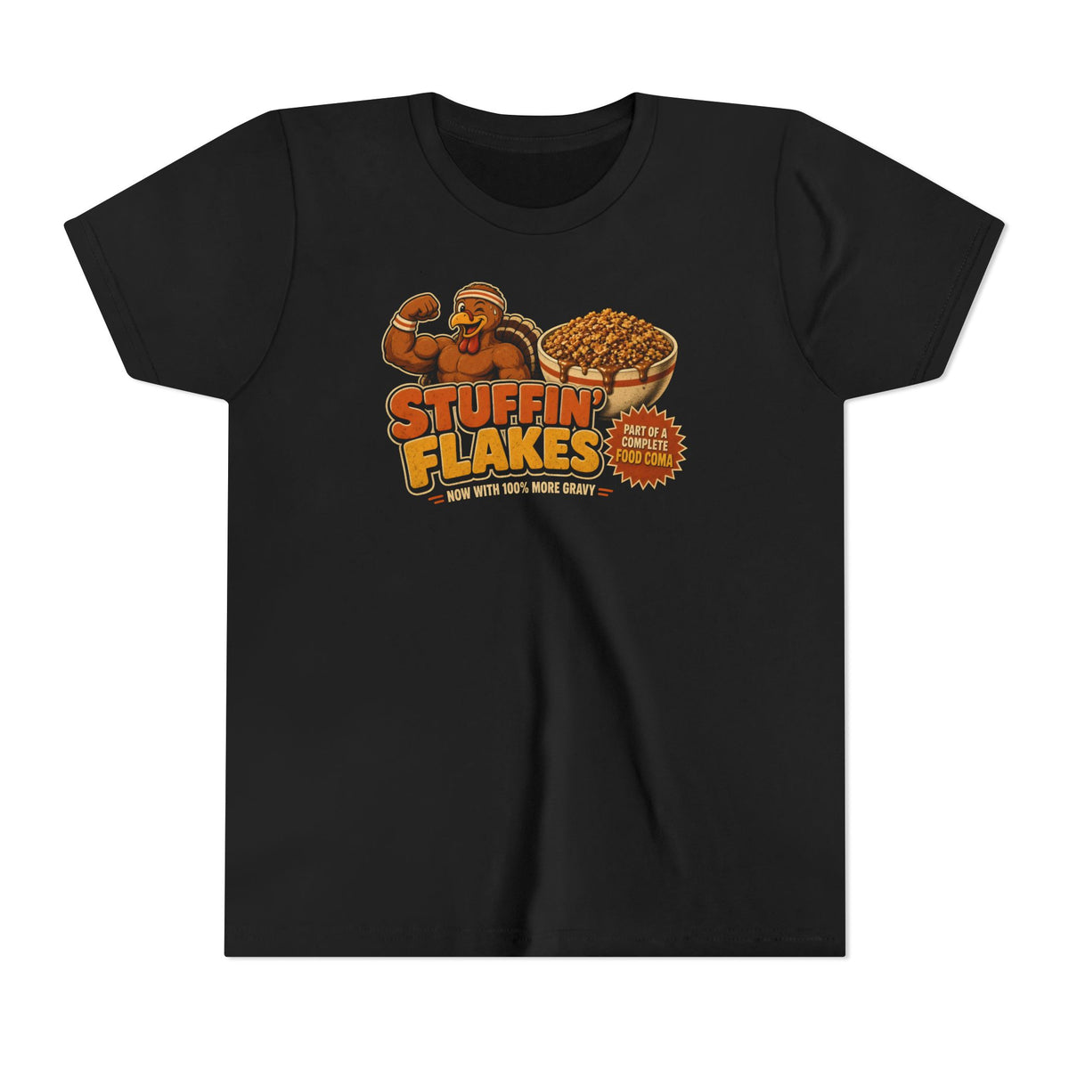 Stuffin' Flakes Kids Thanksgiving Tee