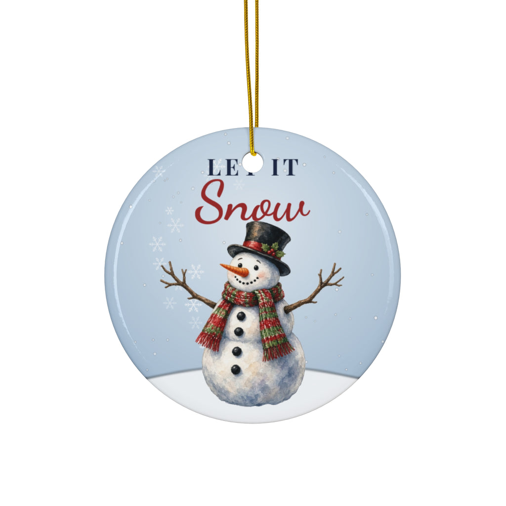 Let It Snow Snowman Ornament