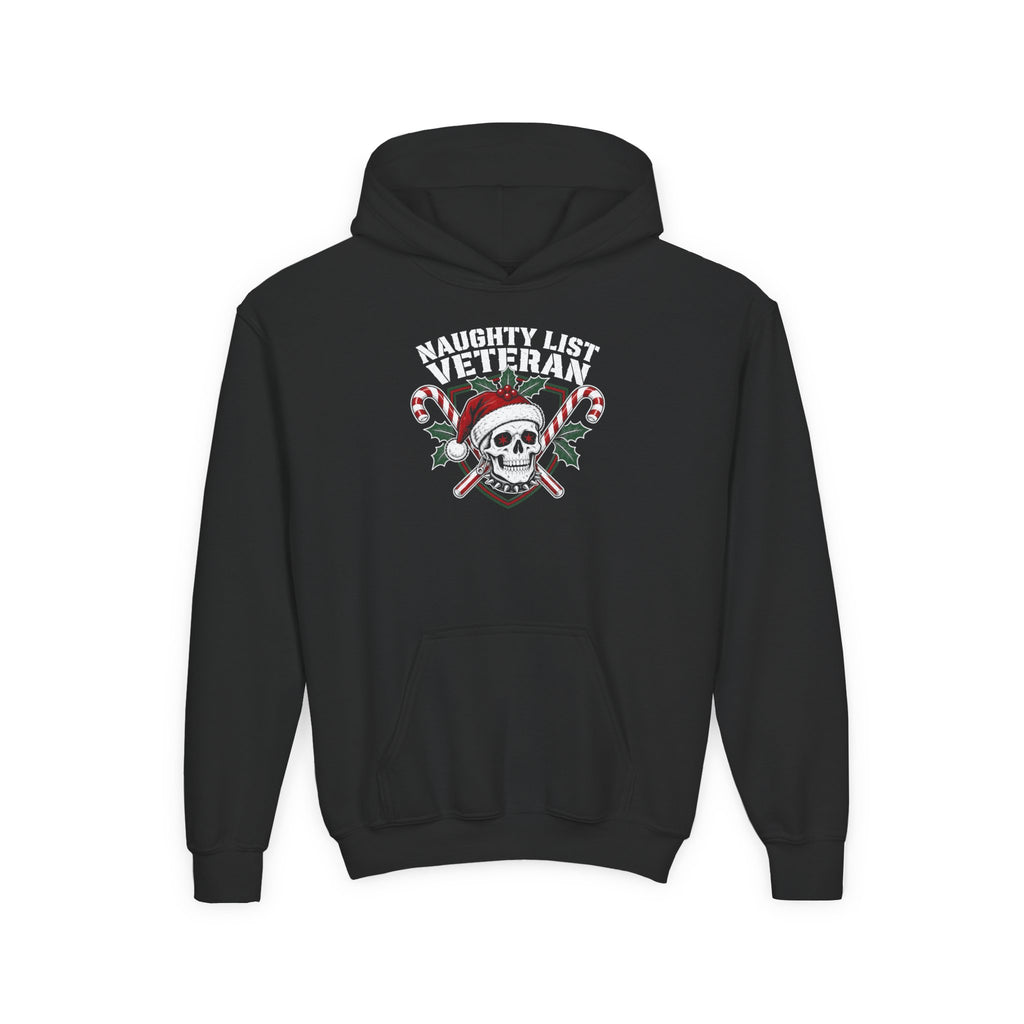 Naughty List Veteran Kids Christmas Hoodie