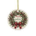 Merry & Bright Wreath Ornament
