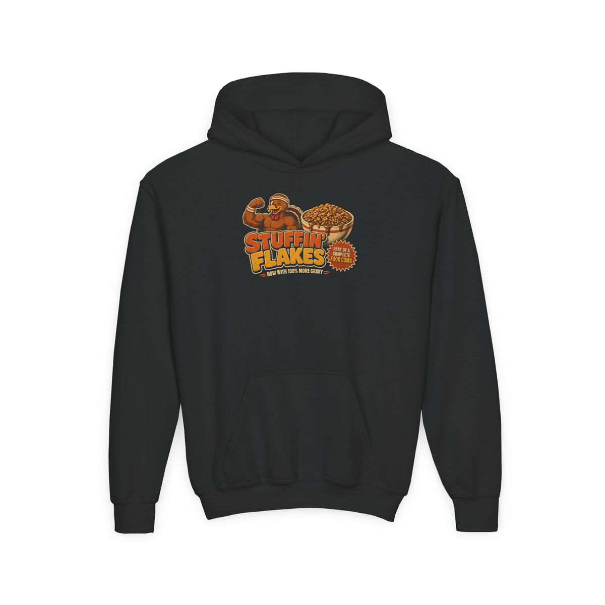 Stuffin' Flakes Kids Thanksgiving Hoodie