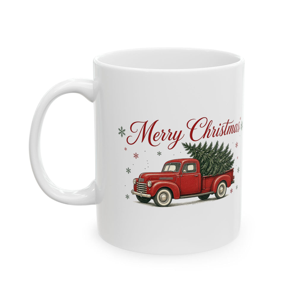 Red Truck Merry Christmas Mug