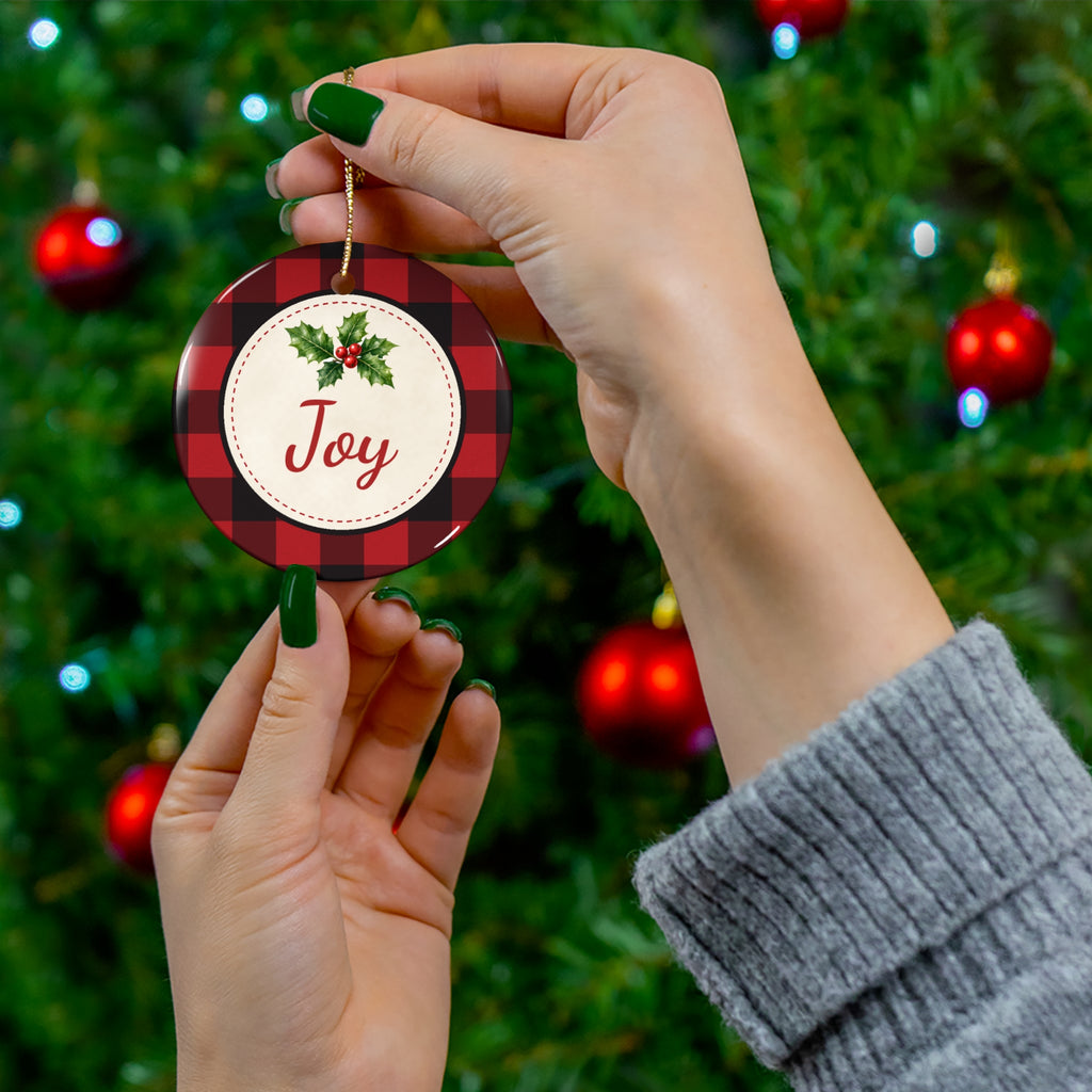 Buffalo Plaid Joy Ornament