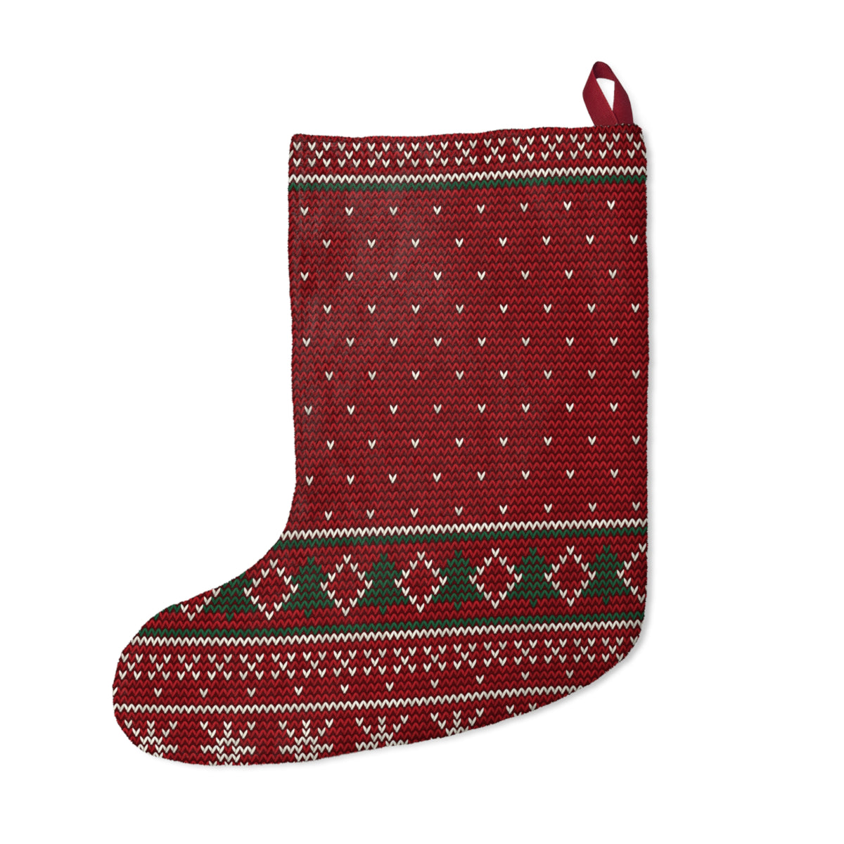 Cozy Knit Reindeer Stocking