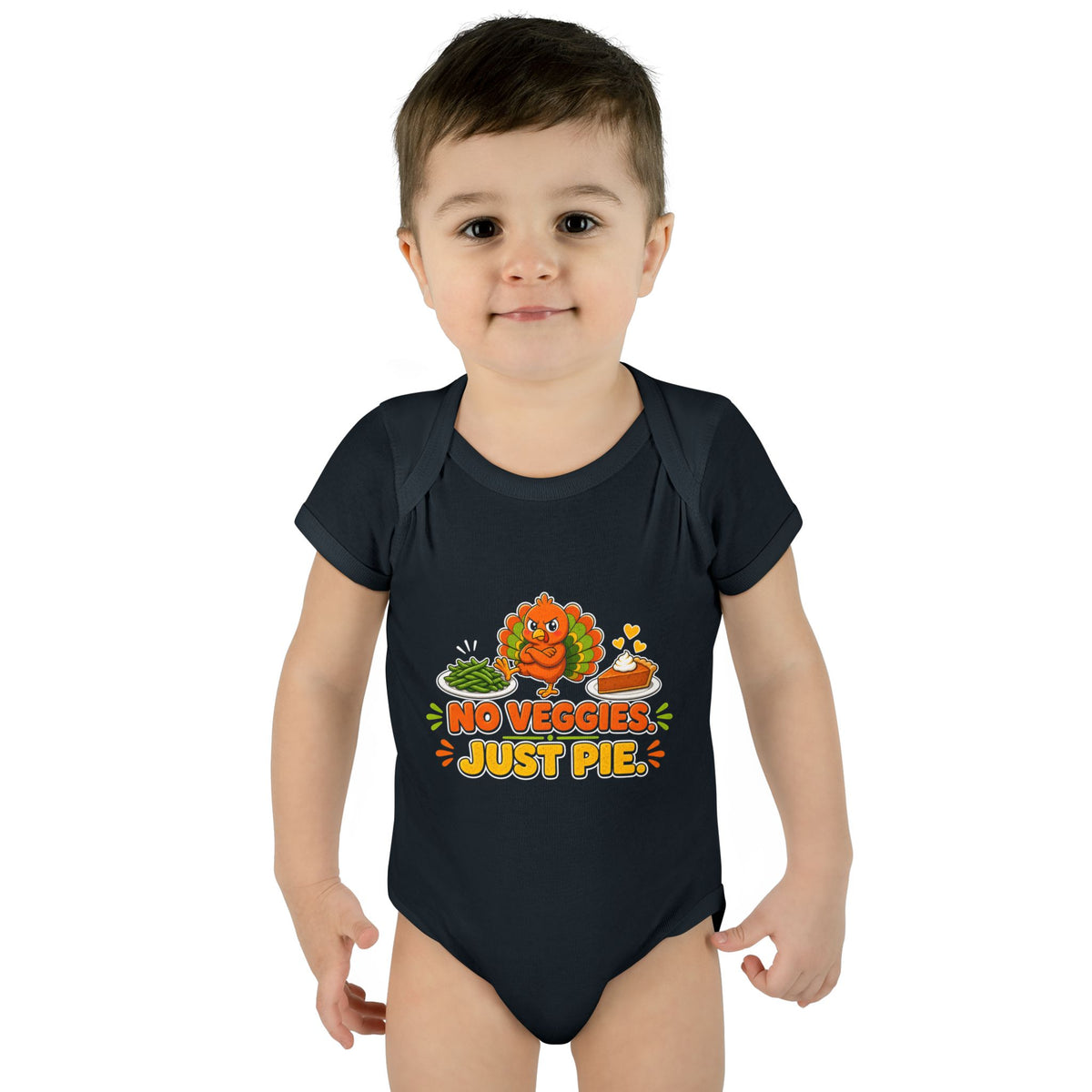 No Veggies Just Pie Baby Onesie