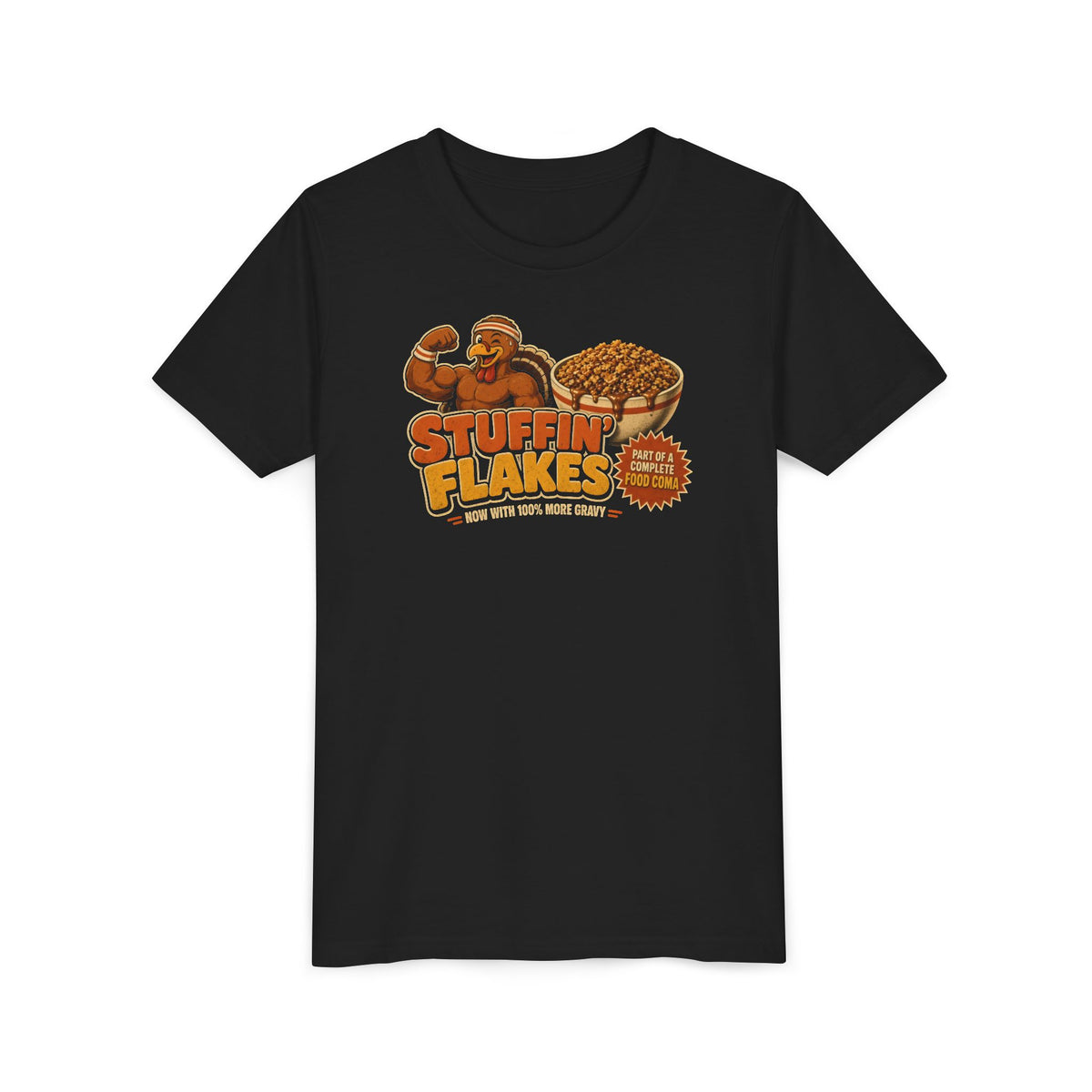 Stuffin' Flakes Kids Thanksgiving Tee