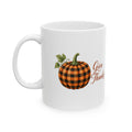 Give Thanks Plaid Pumpkin Mug