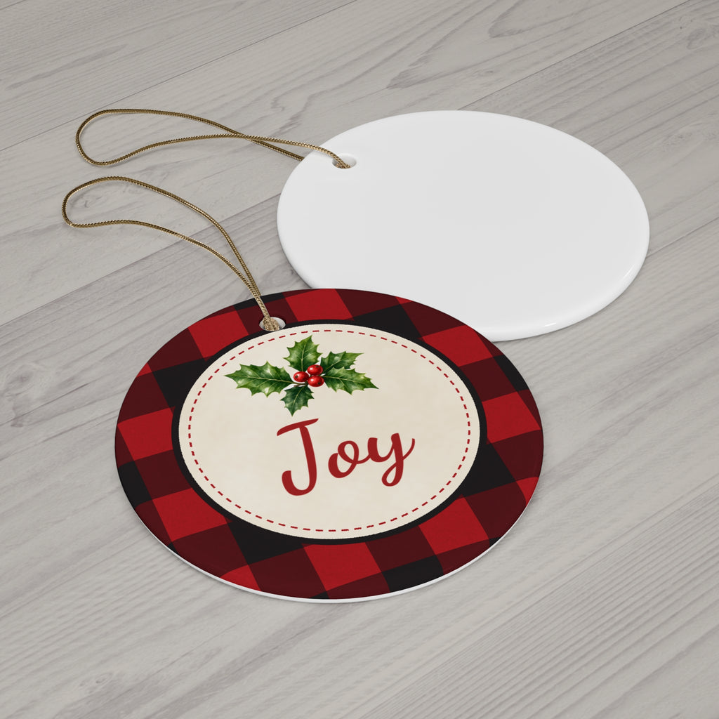 Buffalo Plaid Joy Ornament