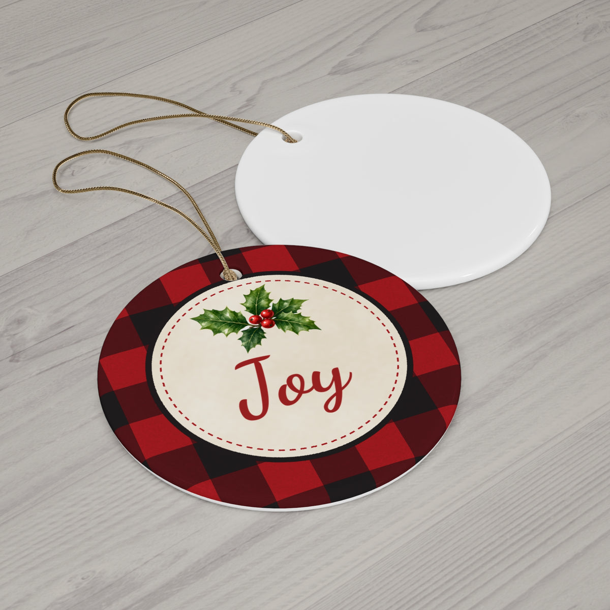 Buffalo Plaid Joy Ornament