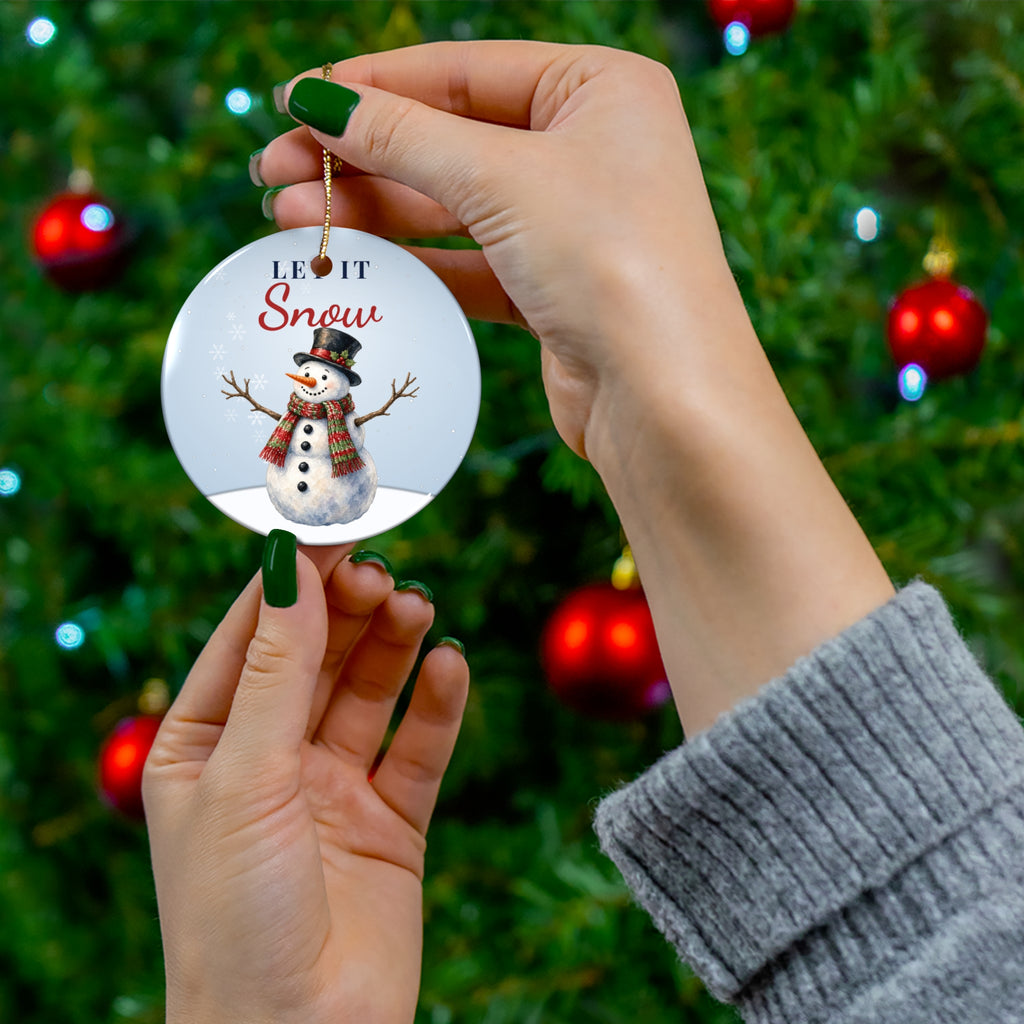 Let It Snow Snowman Ornament