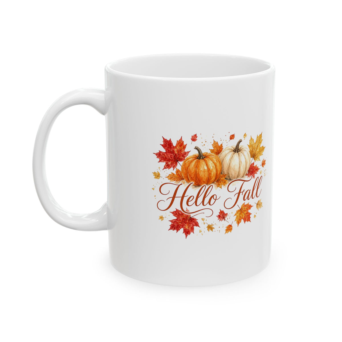 Hello Fall Pumpkins Mug