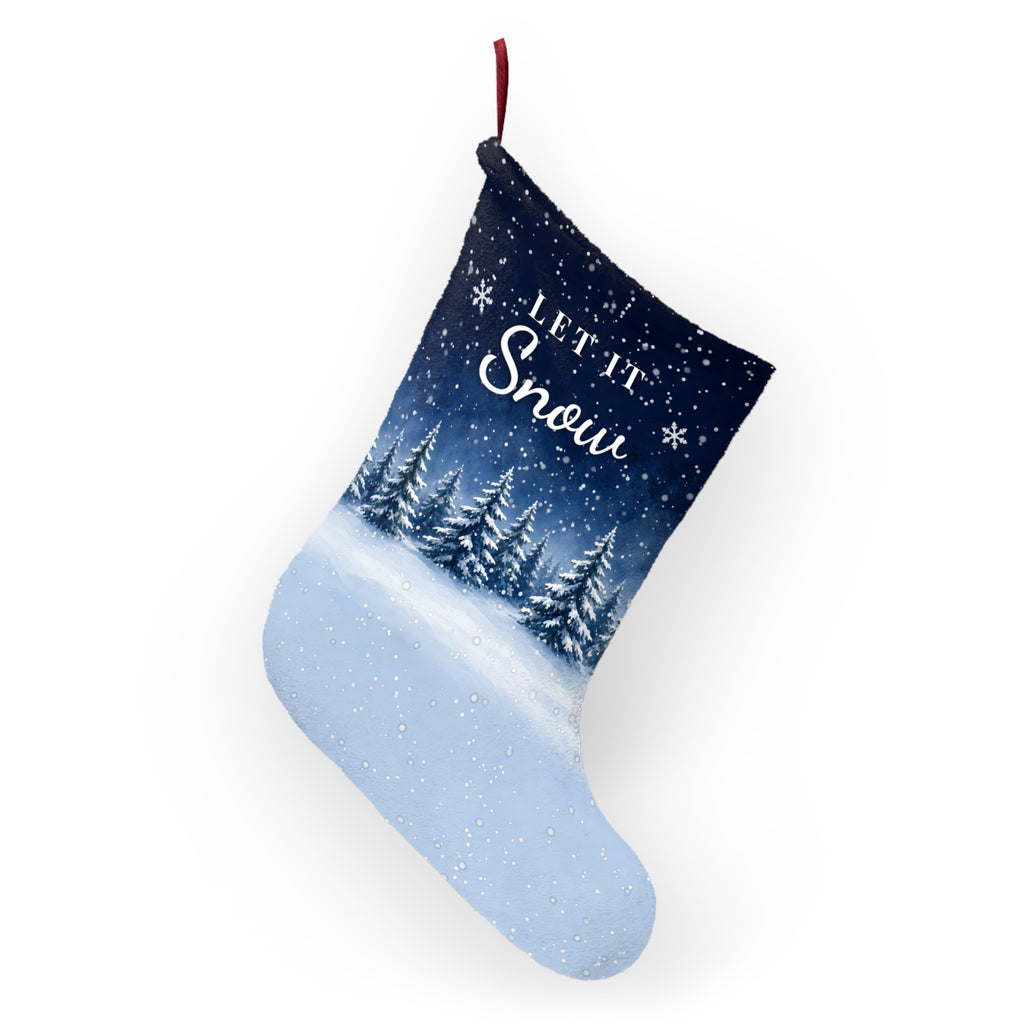 Let It Snow Snowy Pines Stocking