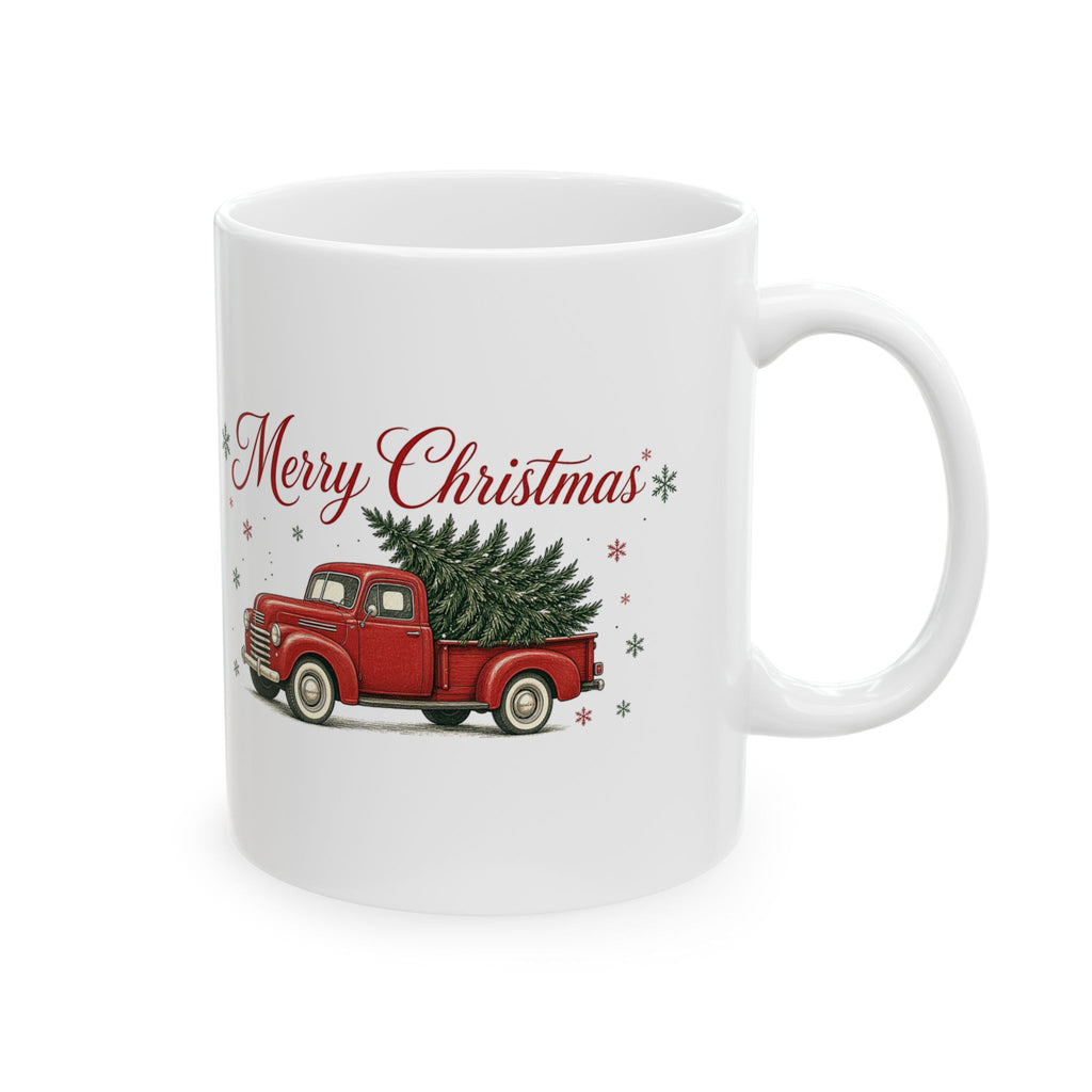 Red Truck Merry Christmas Mug