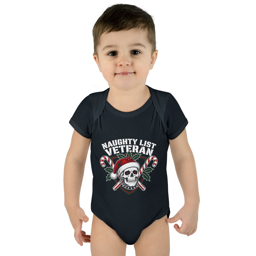 Naughty List Veteran Baby Onesie