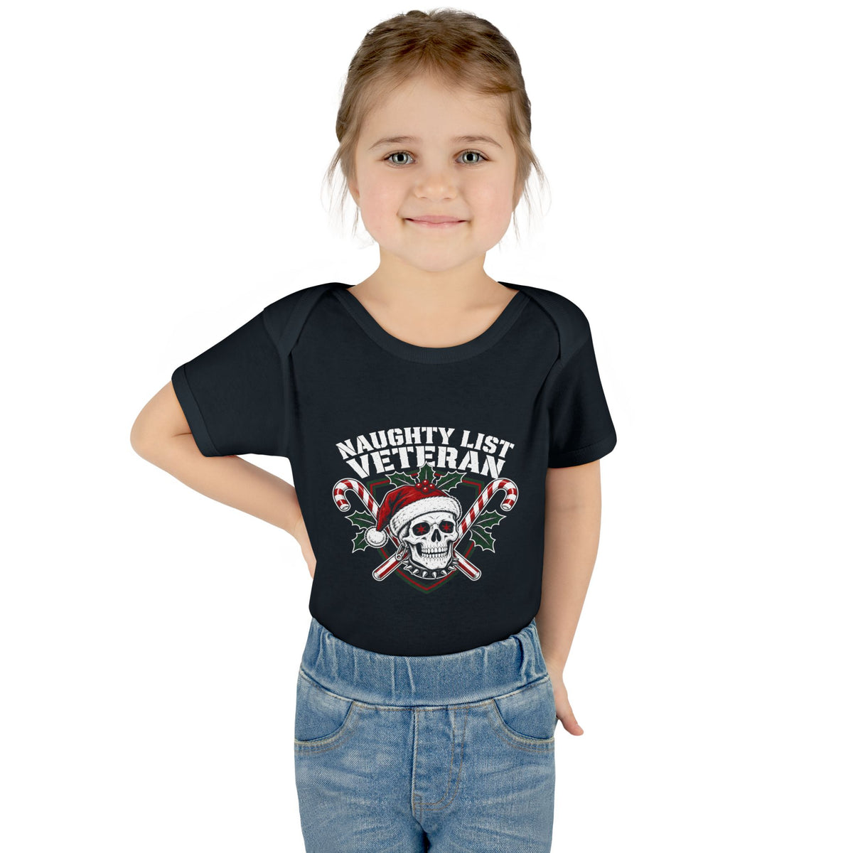 Naughty List Veteran Baby Onesie