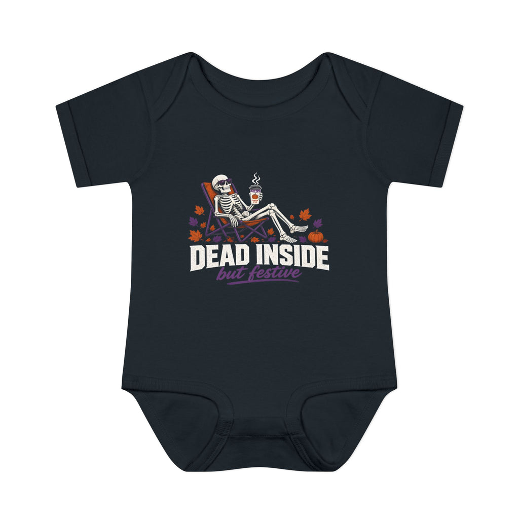 Dead Inside (But Festive) Baby Onesie